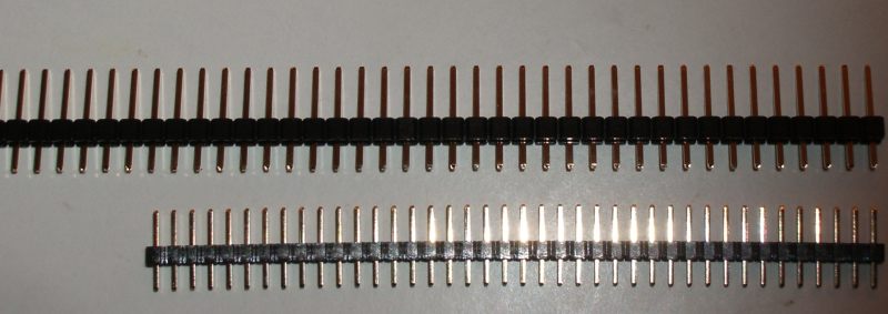 Primerjava letvic 2,54 in 2 mm raster